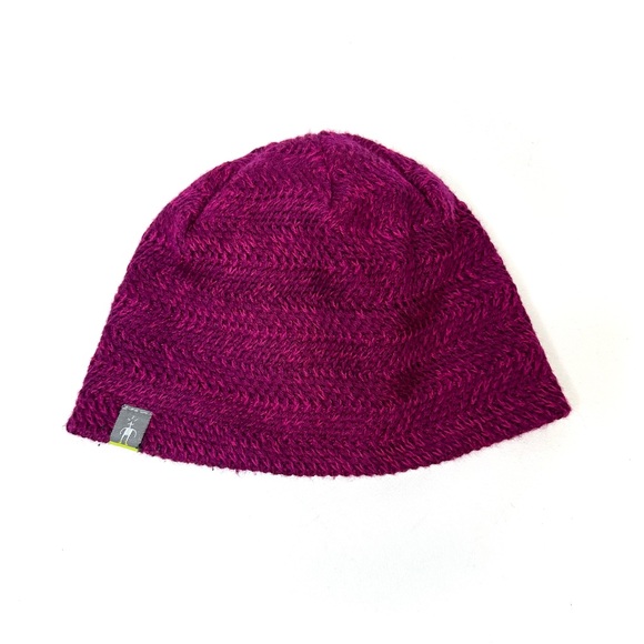 Smartwool Magenta Purple Merino Wool Knit Beanie Winter Fall Hat Women’s - Picture 1 of 4